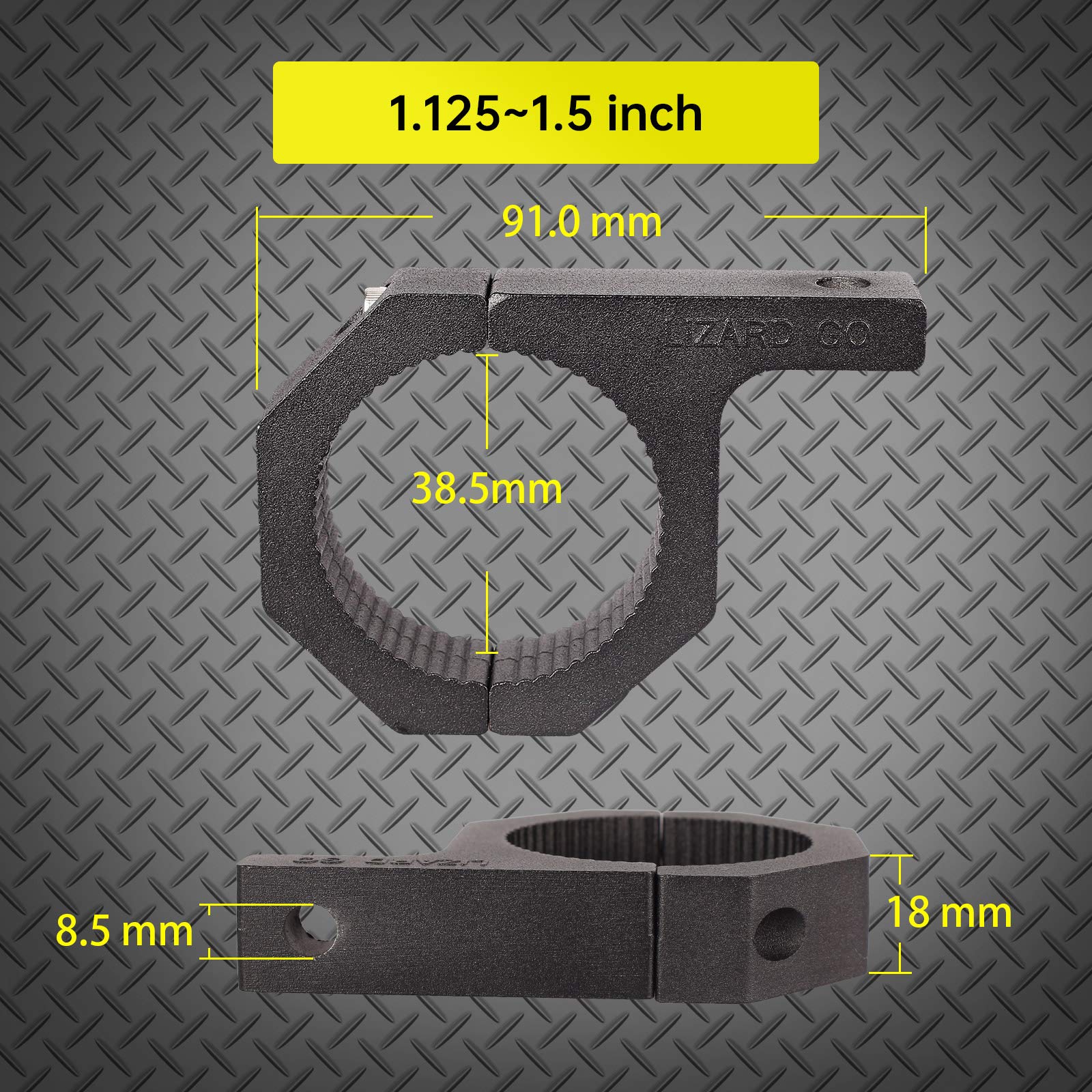 Heavy Duty Roll Cage Clamps - 2 Pack Universal Tubing Clamps for 1.125