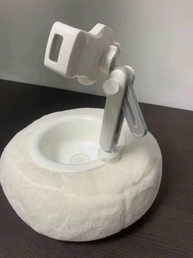 SnackPal: Soft & Fluffy Phone Stand Holder for Desk, Car, and Bed - Perfect for Watching Videos, Reading, and Video Calls