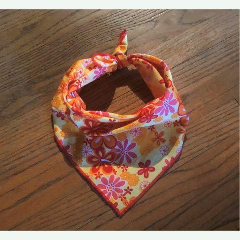 Sunshine Flowers Pet Bandana for Dogs & Cats - Cute Floral Pattern Dog Bandana & Cat Scarf for Special Occasions, Photo Shoots & Daily Wear