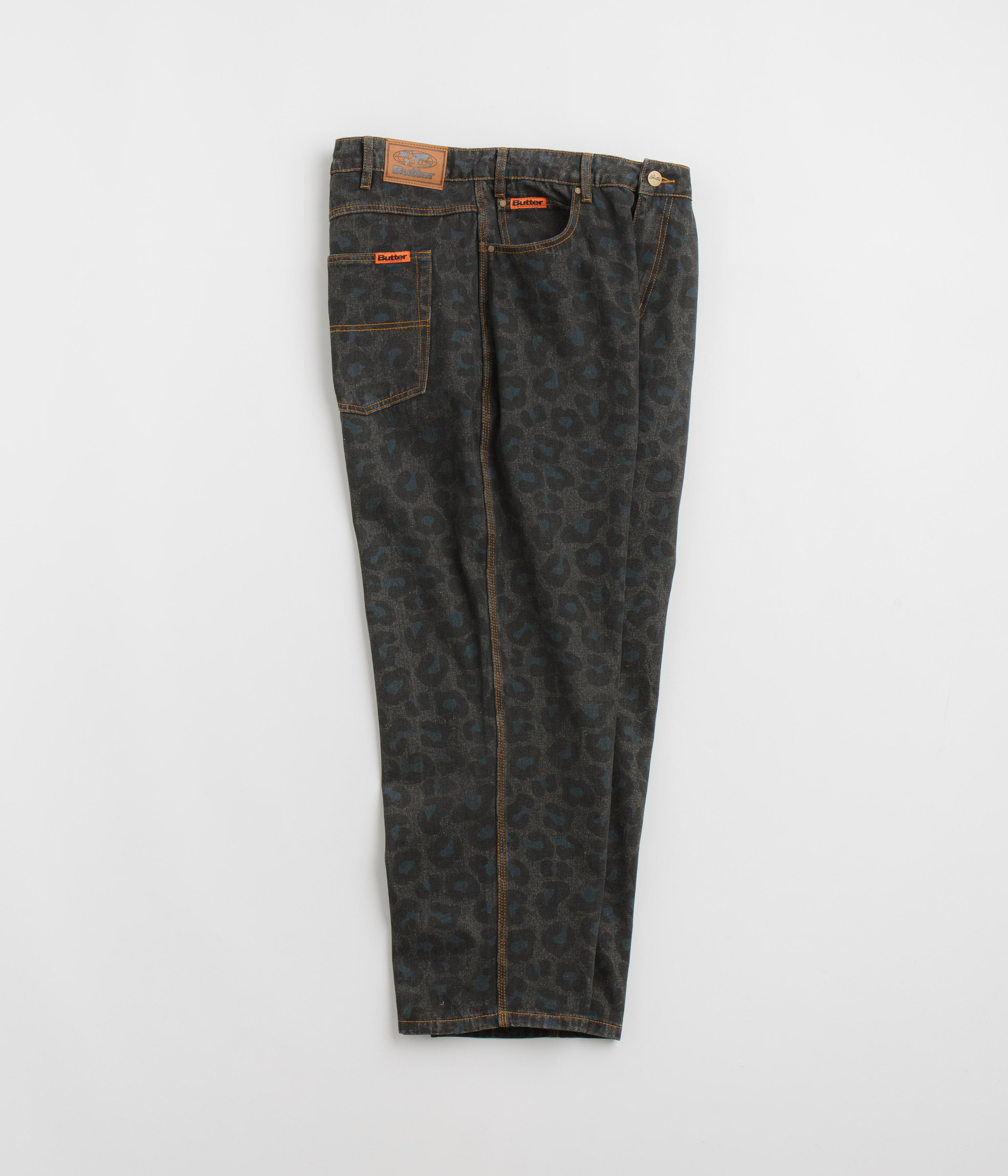 Butter Goods Leopard Print Black Jeans for Women - Stylish High Waist Skinny Denim Pants for Casual Wear and Night Out