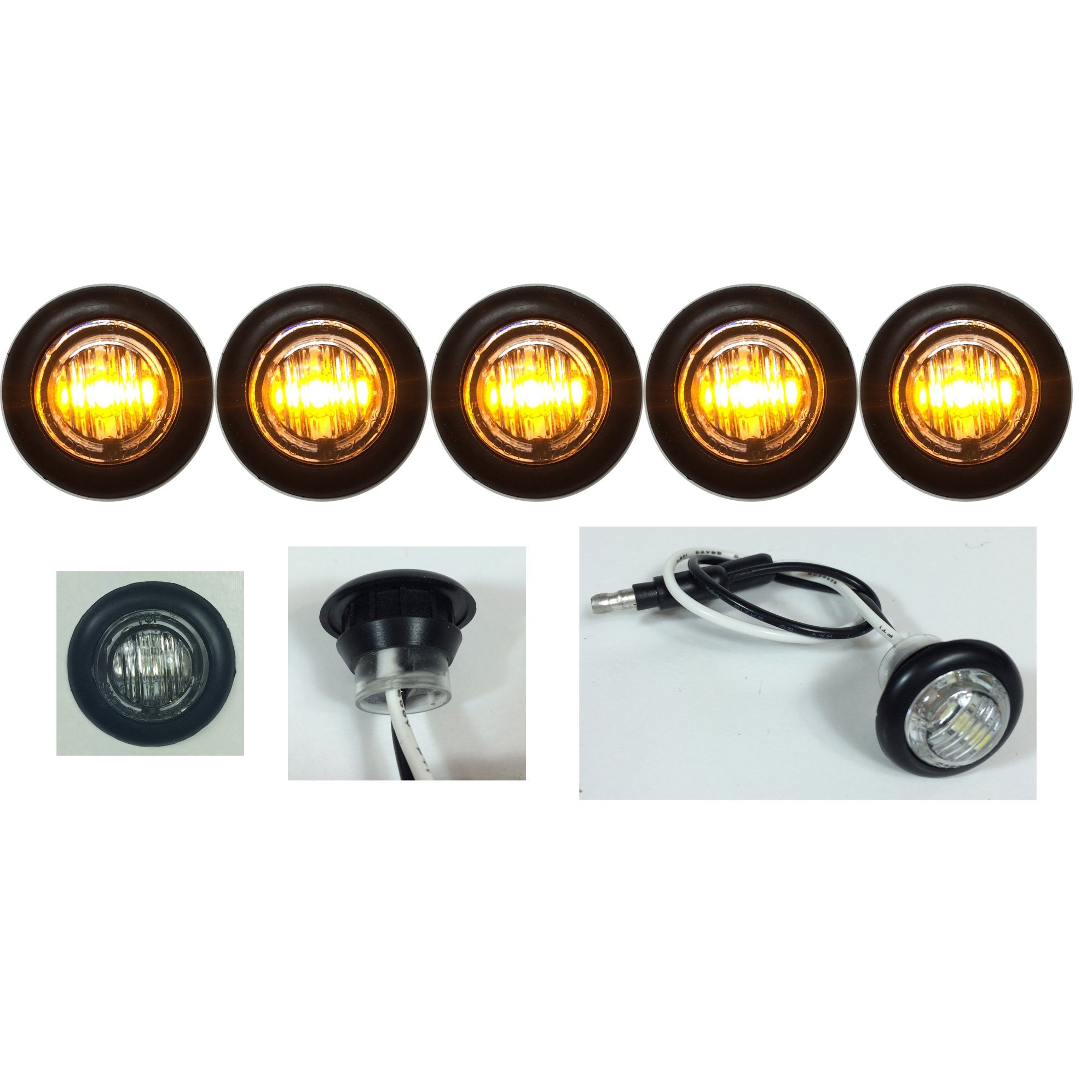 Amber LED Clearance Marker Lights - 5 3/4
