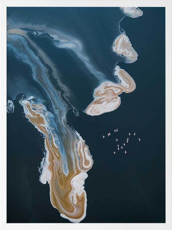 Birds Eye View Framed Wall Art Print - Stunning Aerial Landscape Painting for Home & Office Decor