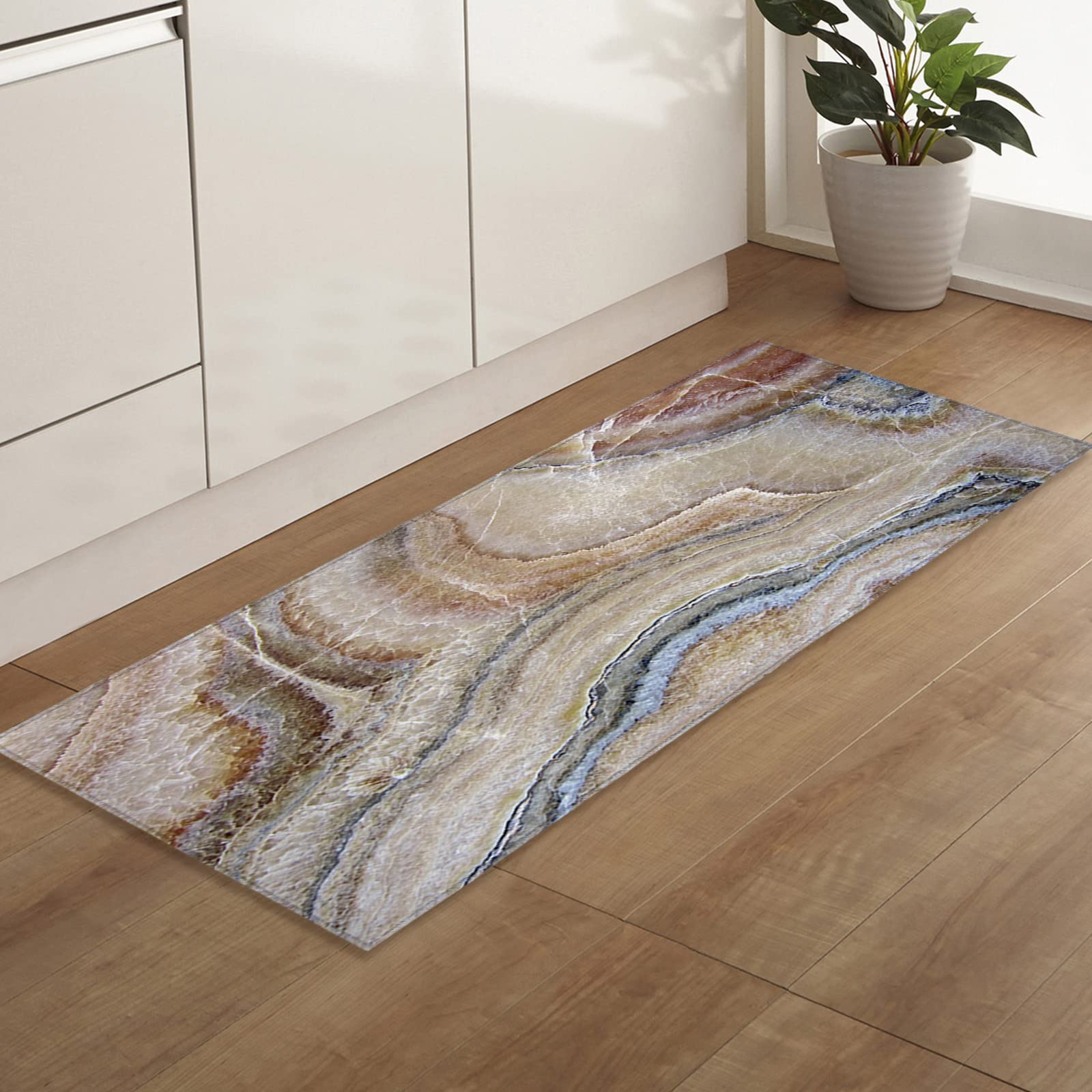Soft Plush Non-Slip Bathroom Rug - Absorbent Shaggy Floor Mat for Bathroom, Bedroom & Living Room - 24x71 Inch Fluffy Doormat - Perfect for Cozy Home Decor & High-Traffic Areas