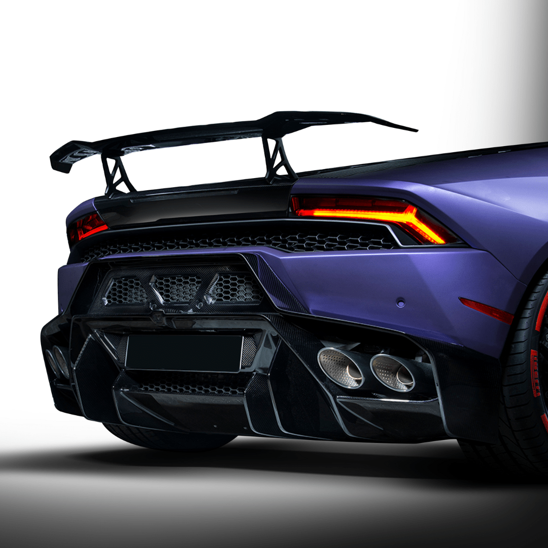 Lamborghini Huracan Novara Edition Aero Rear Bumper with Rear Diffuser - High Performance Carbon Fiber Body Kit for Street Racing & Car Shows