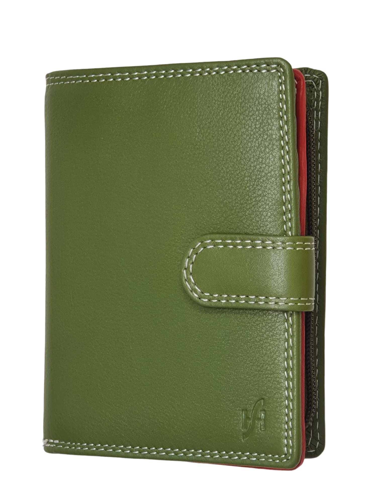 Women's Genuine Leather Slim Credit Card Holder - RFID Blocking Palm Wallet for Everyday Use & Travel | Holds Multiple Cards & Cash | Compact & Stylish Purse for Women