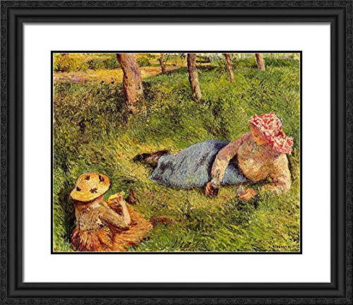 Black Ornate Wood Frame with Double Matting
