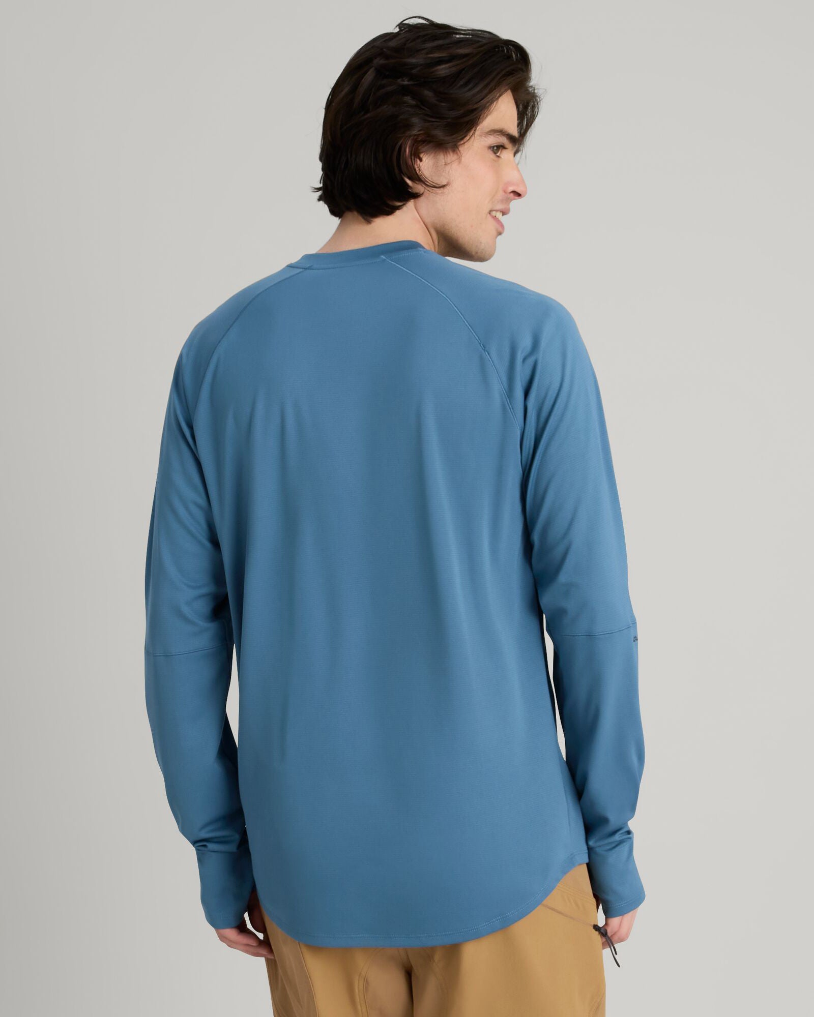 Men's SUN Stopper UPF 50+ Long Sleeve Shirt - Steel Blue | UV Protection Fishing Hiking Outdoor Activities