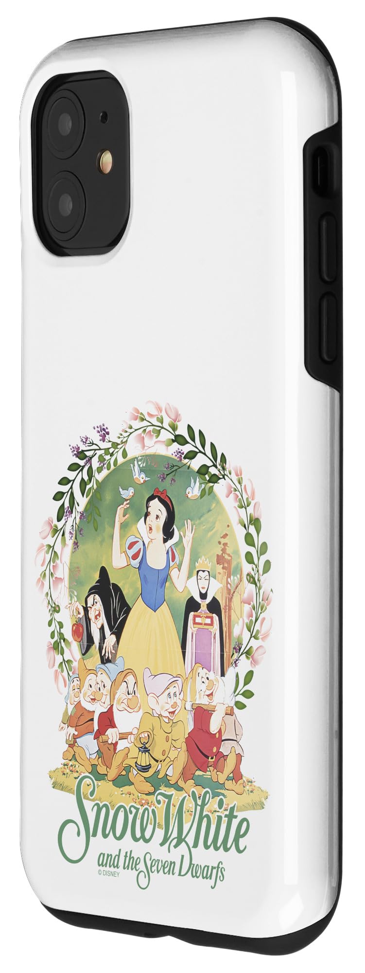 iPhone 11 Case - Disney Snow White & The Seven Dwarfs Floral Portrait Design | Protective Phone Cover for Women & Girls | Perfect Gift for Disney Fans, Birthday & Christmas