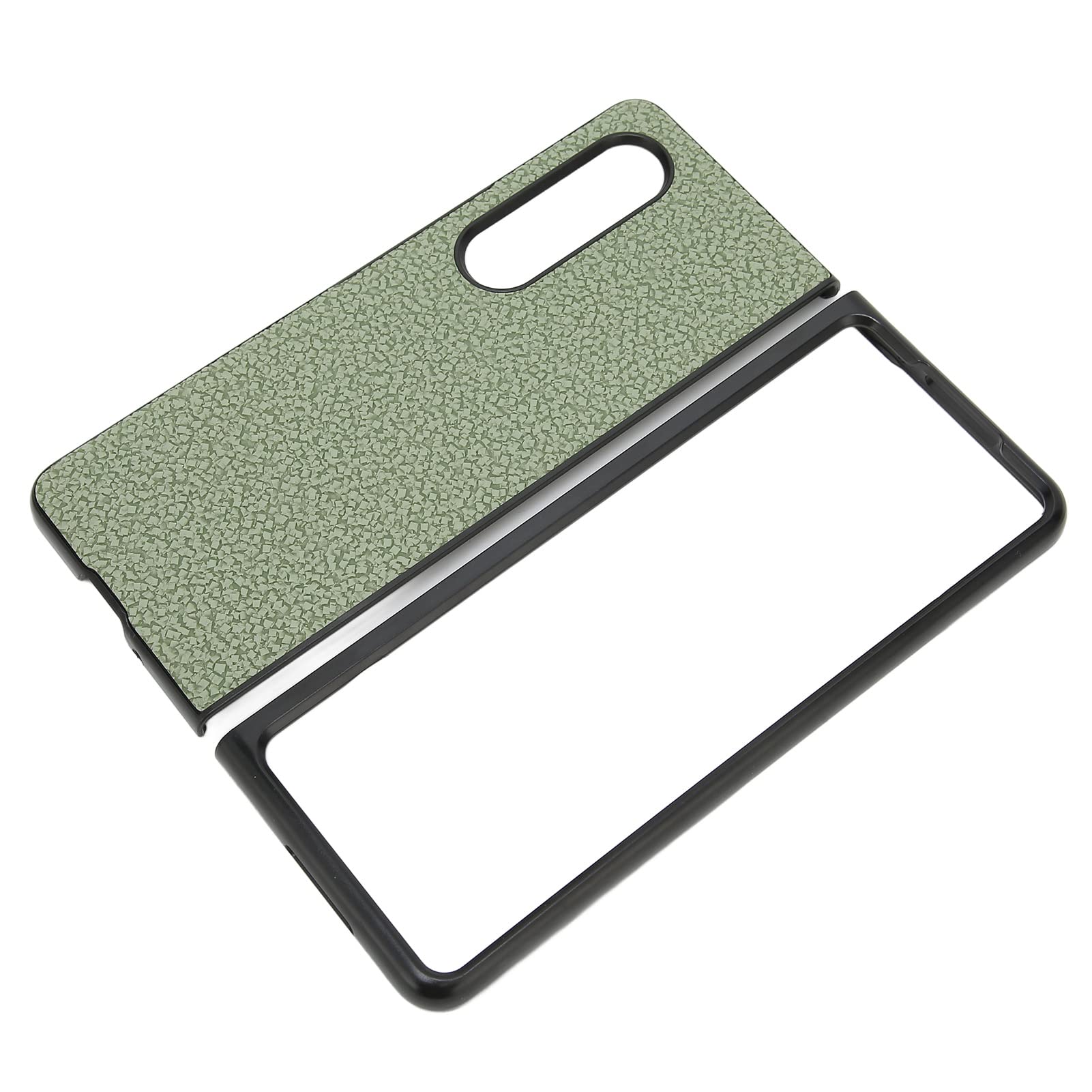 Premium PU Leather Phone Case for Samsung Galaxy Z Fold 3 - Slim Protective Cover with Dustproof Design in Elegant Green | Perfect for Business & Travel Use