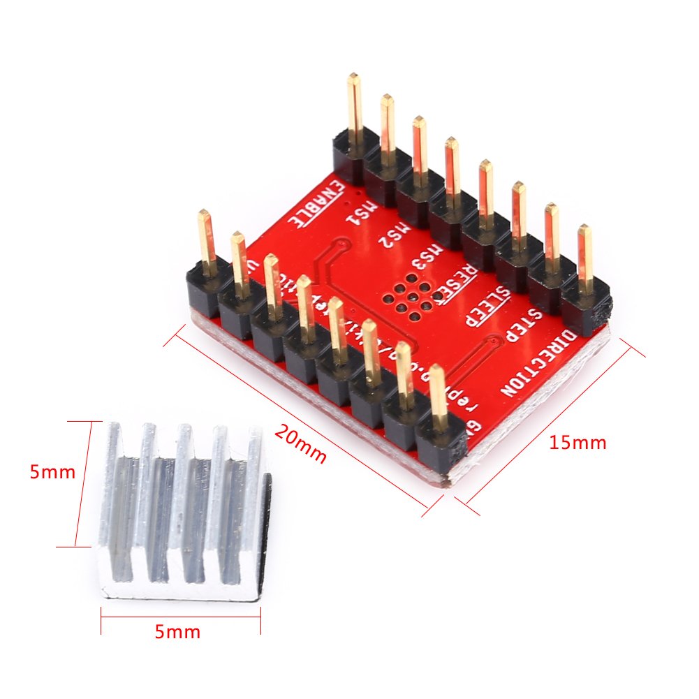 Hilitand Mini A4988 Stepper Motor Driver Module for 3D Printers - Compatible with RepRap, CNC Machines & DIY Projects - High Precision Stepping Motor Control for Smooth Printing
