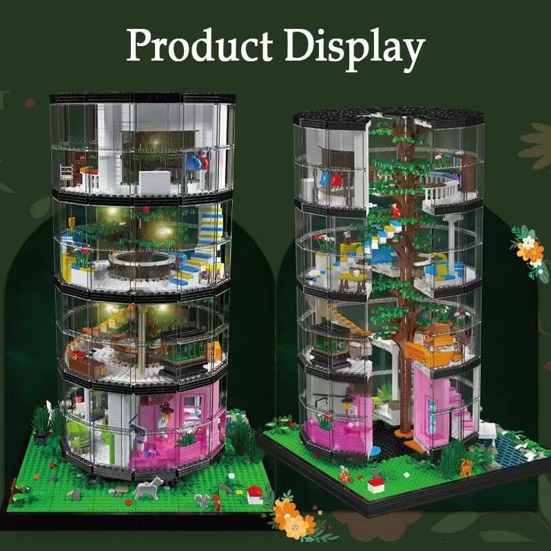 Mould King 16013 Transparent Tower Building Blocks Set - 3000+ Pieces Creative Construction Toy for Adults & Kids - Perfect for Home Decoration, Gift, and STEM Learning Activities