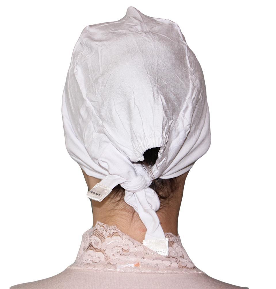 Aker Plain Hijab Bonnet Underscarf - White | Modest Muslim Headwear for Prayer, Sleep & Everyday Comfort