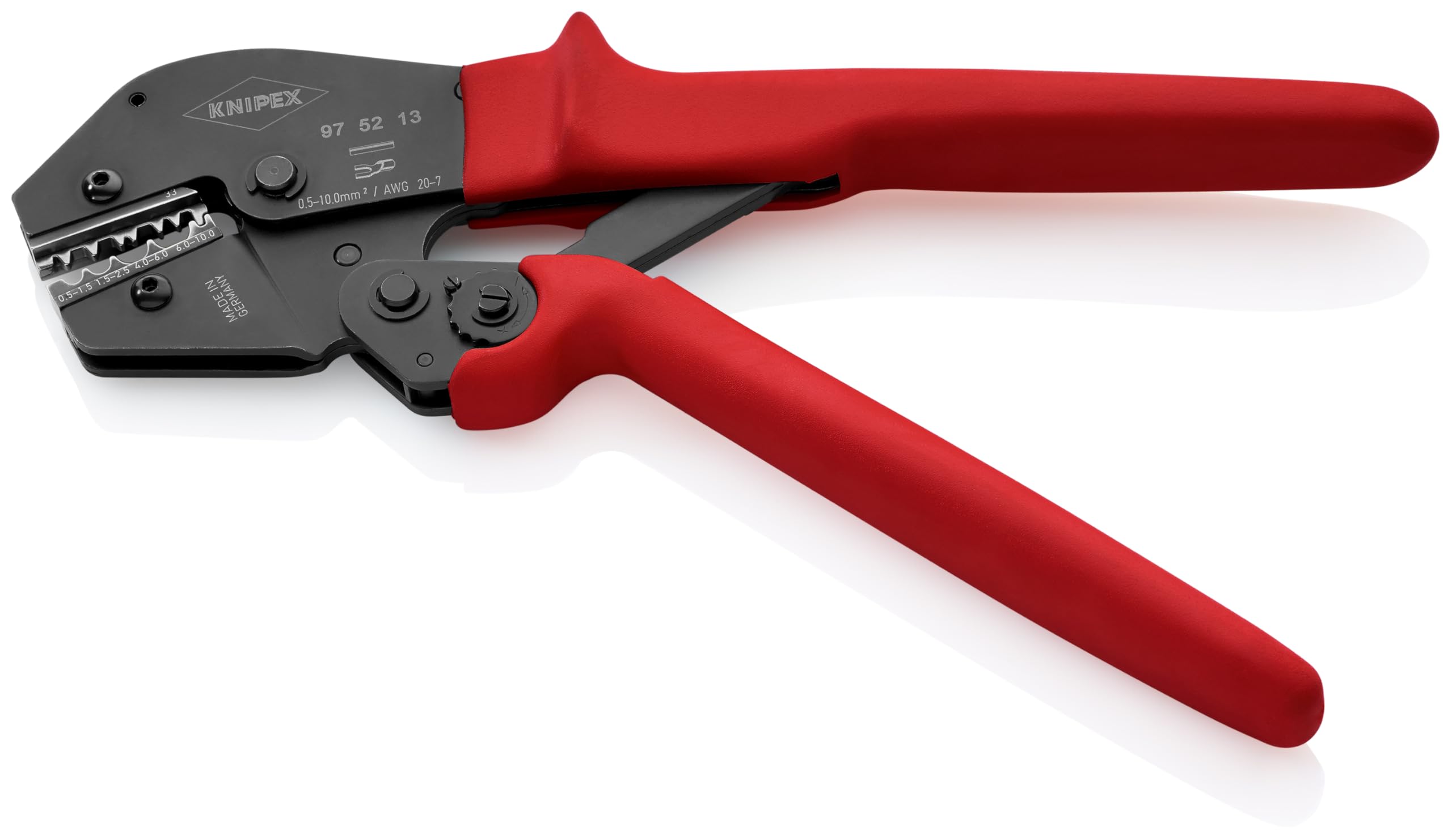KNIPEX Crimping Pliers for Non-Insulated Cable Lugs - Professional Wire Terminal Crimper Tool for Electrical Wiring, Automotive & DIY Projects