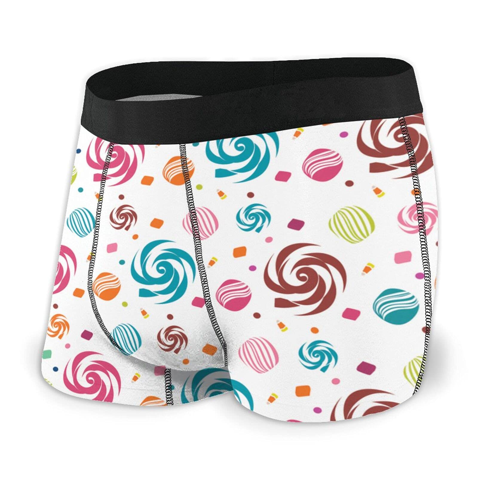 **Men's Boxer Briefs - Candy Cane Pattern Comfort Underwear for Men - XXL Size - Perfect for Holidays, Gifts & Everyday Wear**