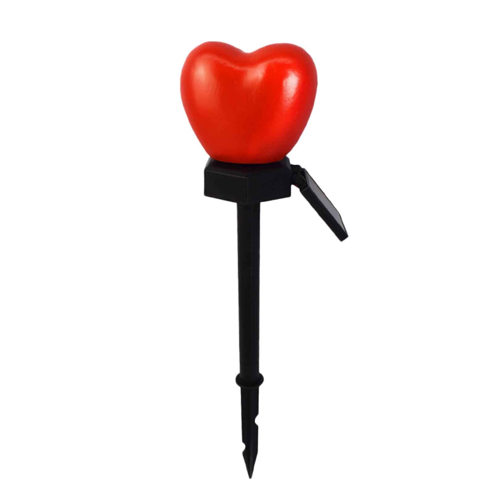 Solar Powered LED Garden Lights - Valentine's Day & Christmas Outdoor Decorations, Waterproof Lawn Stake Lights for Yard, Pathway, Tree (Red, One Size) - Perfect for Patio, Garden, Walkway & Holiday Decor