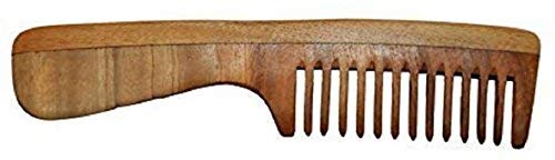 Natural Neem Wooden Comb Set for Women & Men - 2 Pack, Brown - Gentle Hair Care & Scalp Massage for Healthy Hair Growth - Perfect for Daily Use at Home or Travel