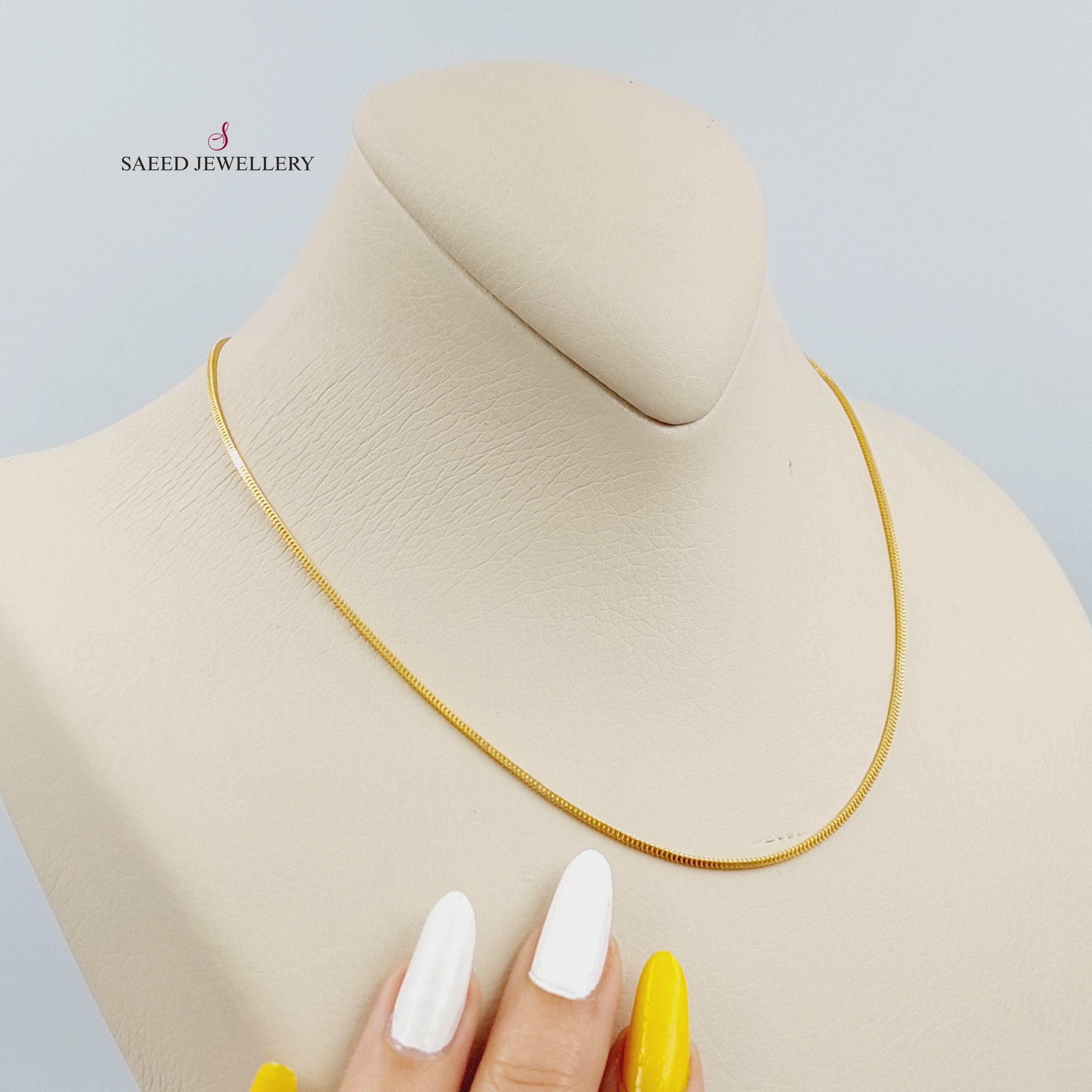 40cm Thin Malaysian Chain - Dainty Gold Necklace for Women, Elegant Layering Piece for Everyday Wear & Special Occasions