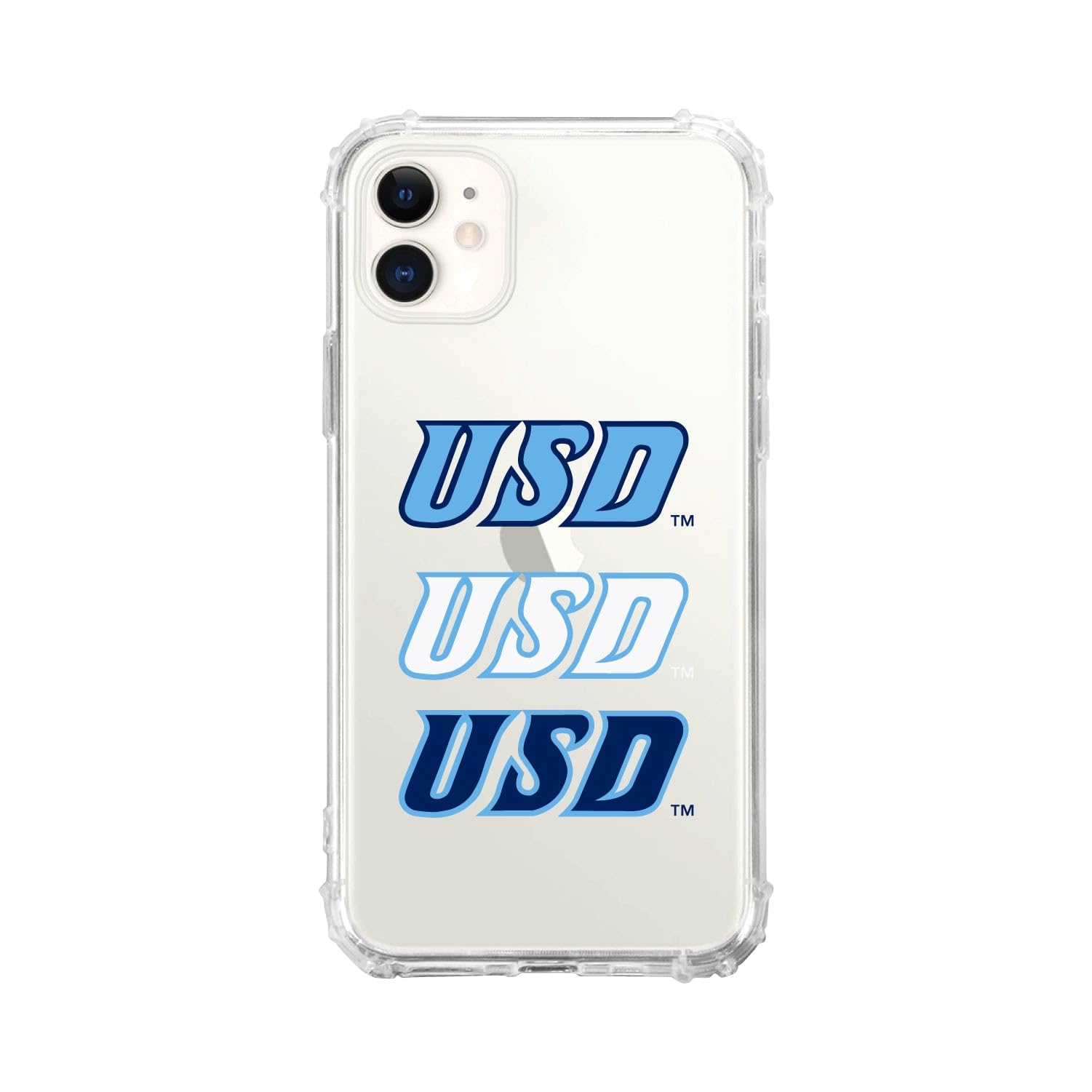 OTM Essentials Rugged Phone Case for iPhone 13 Pro - Shockproof Protective Cover with Reinforced Edges, Classic White Design | Perfect for University of San Diego Students & Active Lifestyles