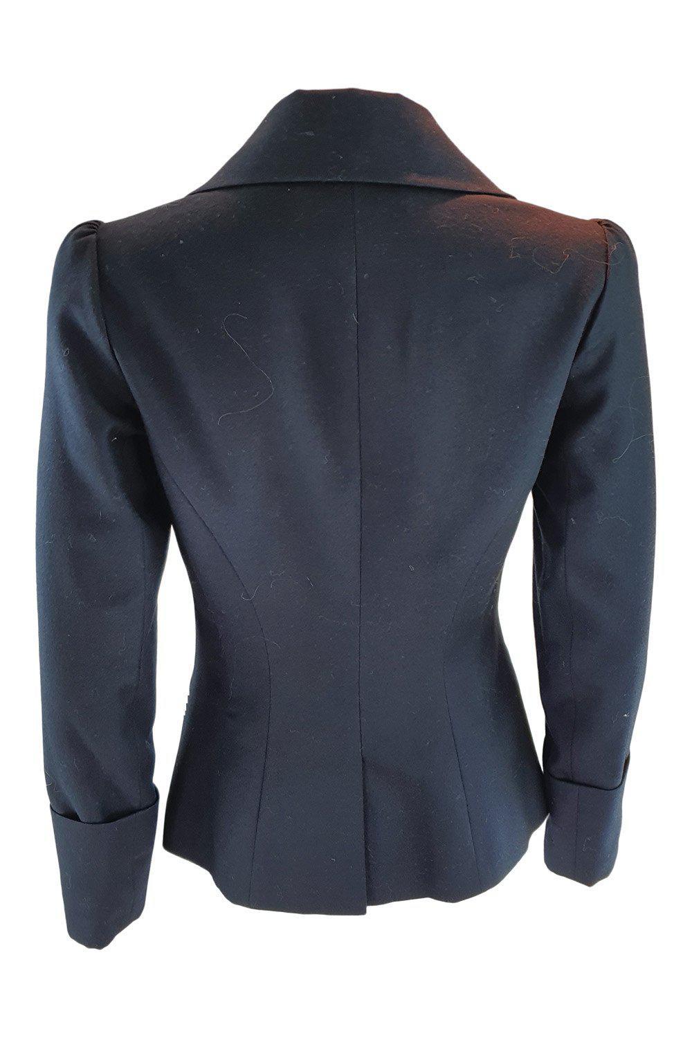 KENZO Women's Black Cotton Blend Blazer Jacket (Size FR 36) - Perfect for Office Wear, Business Meetings & Formal Occasions
