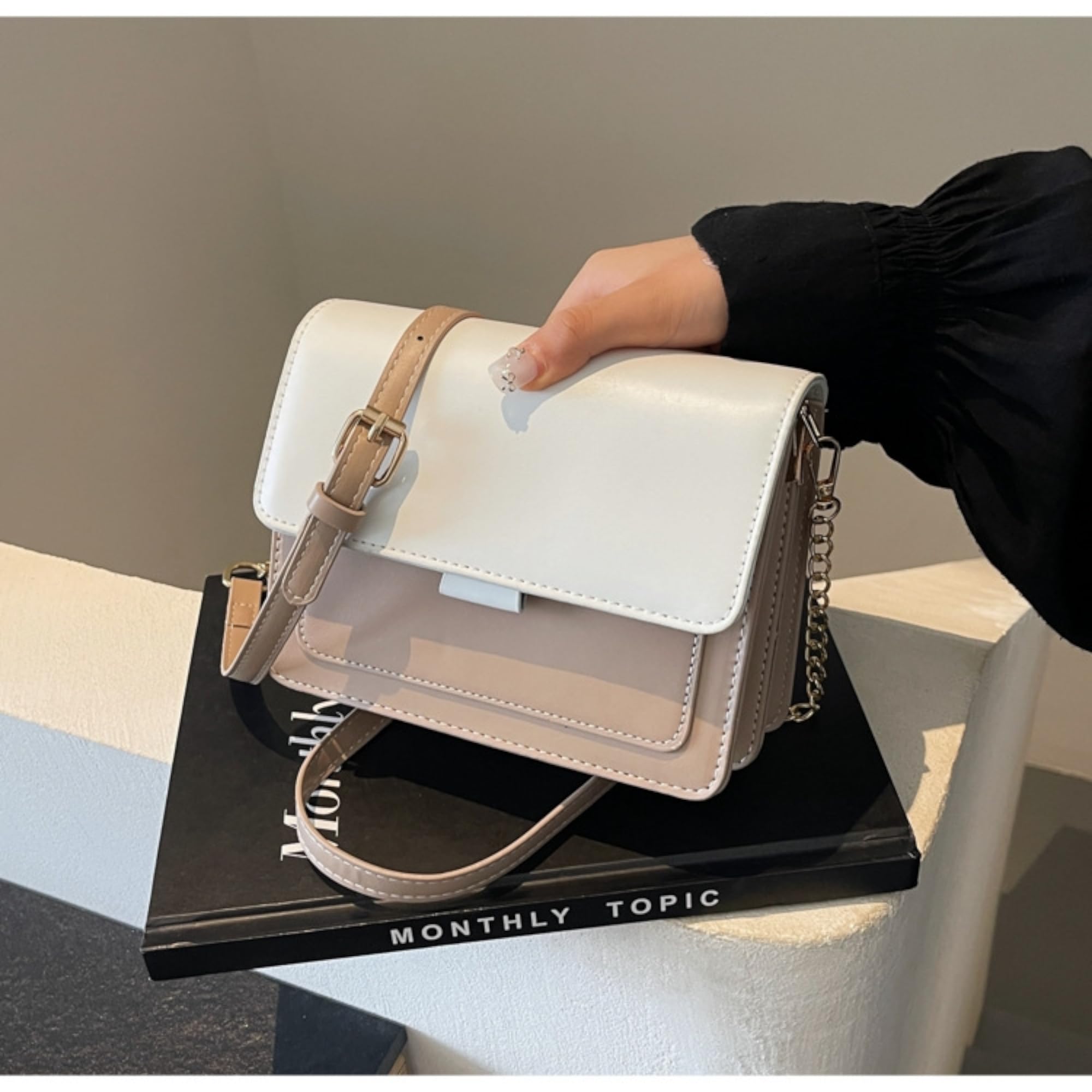 Stylish SANTORINI Women's Crossbody Sling Bag - Compact NYC-Inspired Shoulder Purse for Everyday Use, Travel & Work Essentials