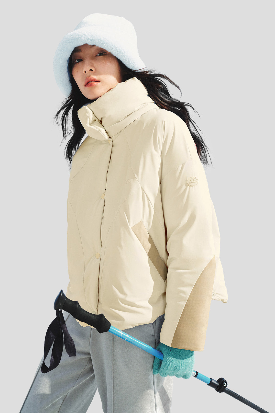 HeatGuard Women's High Warmth Stand Collar Winter Jacket - Cozy Outerwear for Cold Weather, Snow Activities & Daily Commute