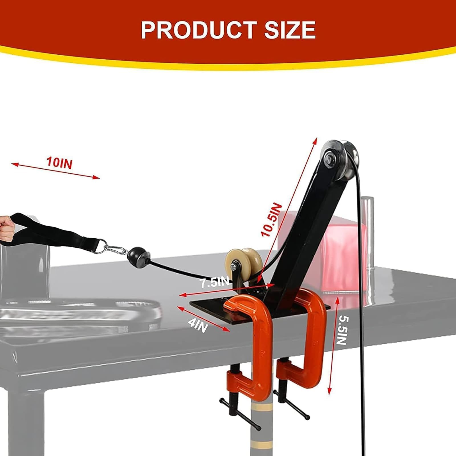COYEUX Standard Arm Wrestling Table with Pulley Cable System - Wrist & Side Press Training Machine for Home Gym & Fitness Clubs (Table Not Included) - Perfect for Strength Training, Arm Wrestling Practice & Home Workouts