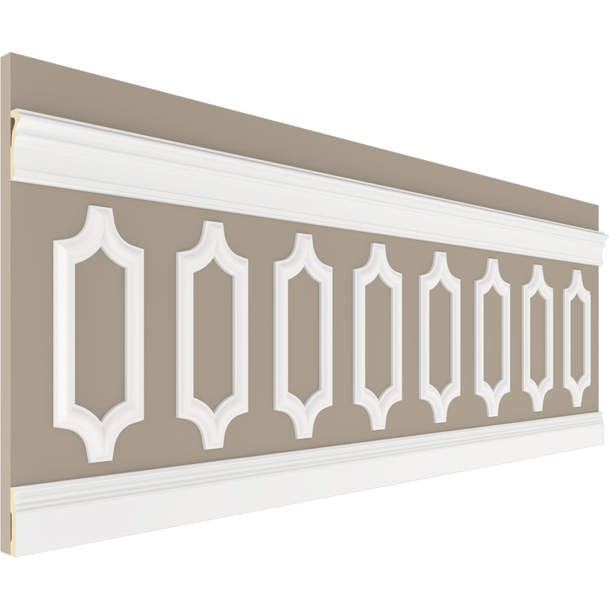 Ashford Traditional Wainscot Paneling Kit - 94.5 Inch Long Premium Wood Wall Paneling for Home & Office Decor | Easy DIY Installation for Living Room, Dining Room & Bedroom