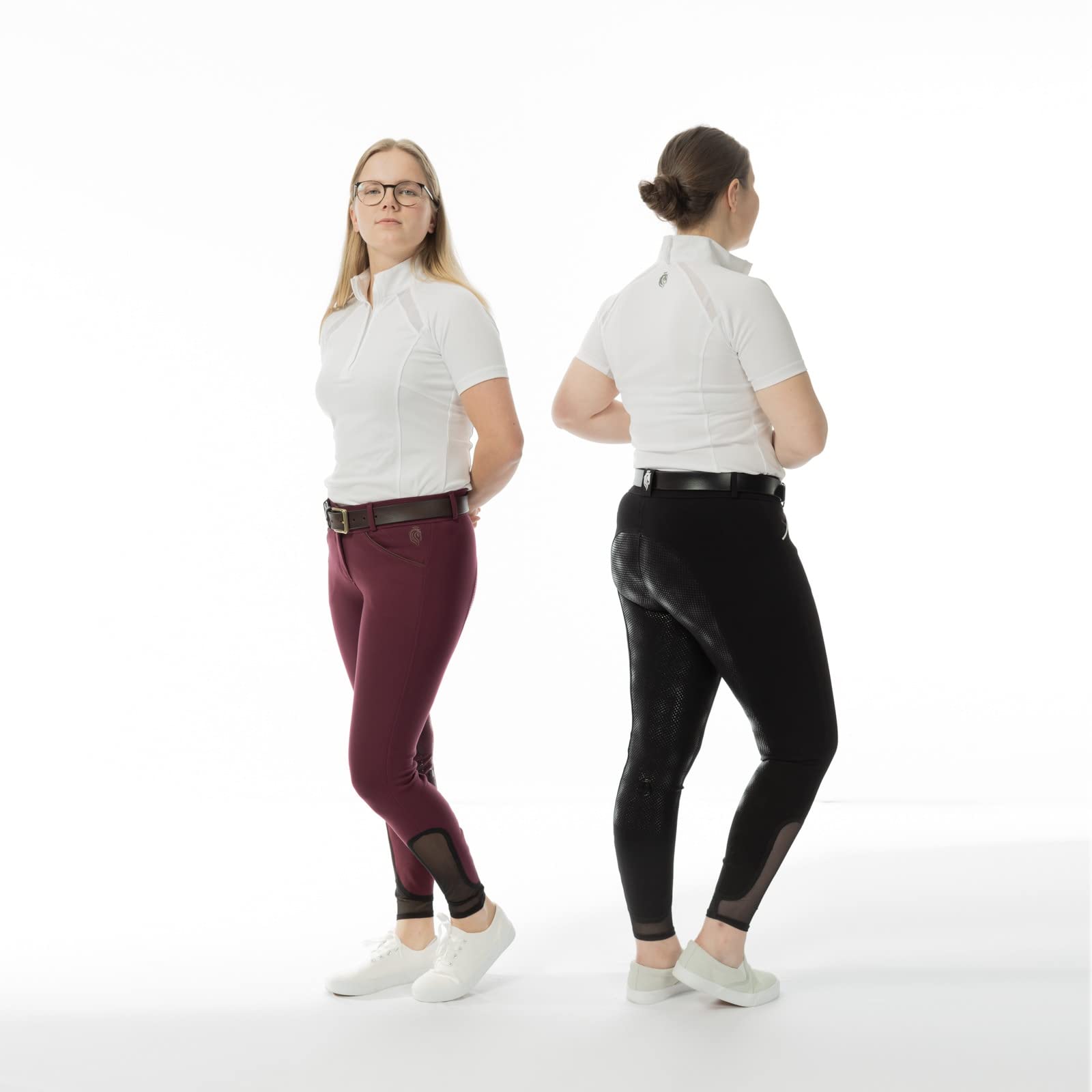Equinavia Astrid Women's Silicone Full Seat Breeches - Mid Rise Equestrian Riding Pants with Phone Pockets for Horseback Riding & Training