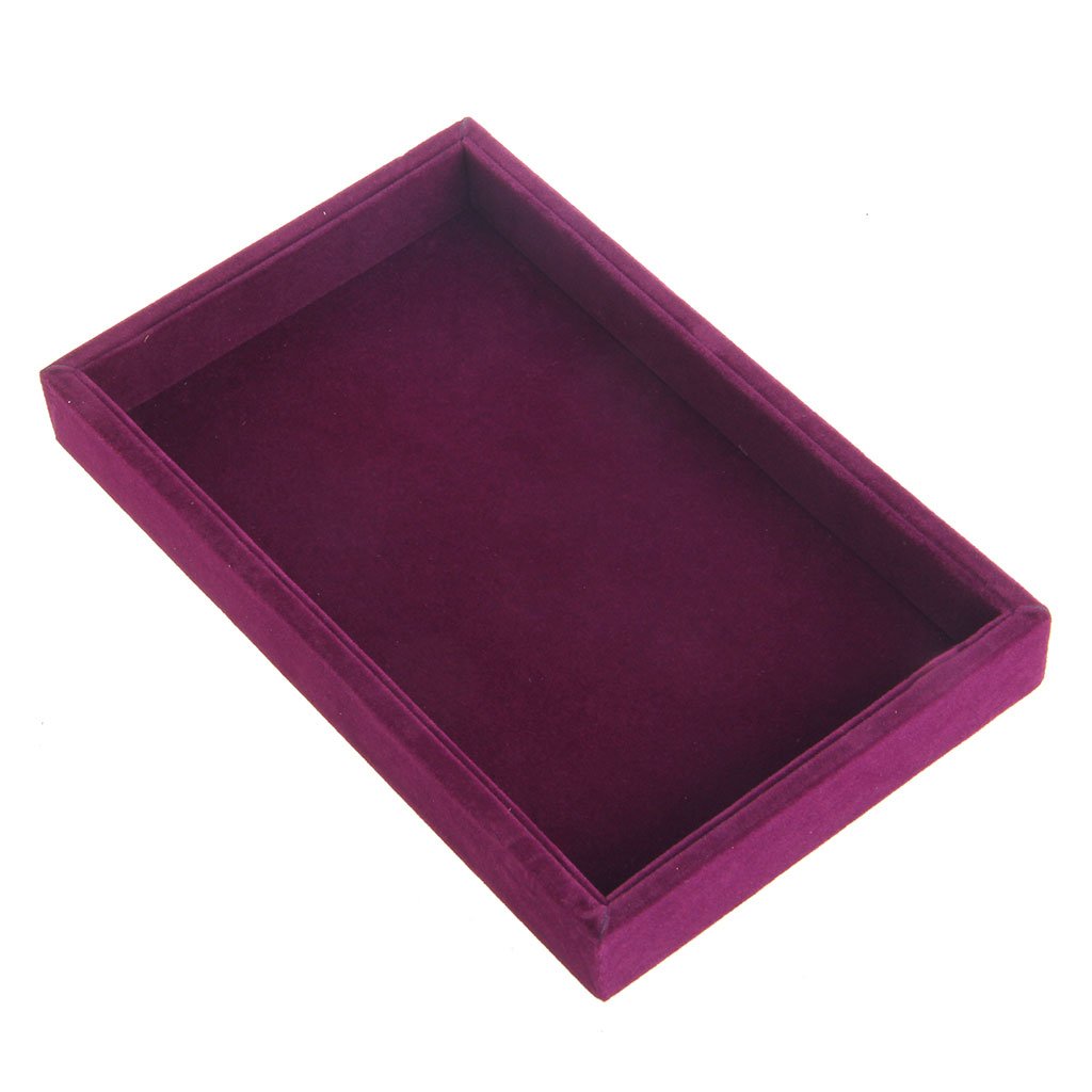 Youngy Stackable Jewelry Trays - Velvet Jewelry Organizer with Inserts, Gray Jewelry Display Tray for Rings, Earrings & Necklaces | Perfect for Dresser Top, Vanity or Gift Packaging
