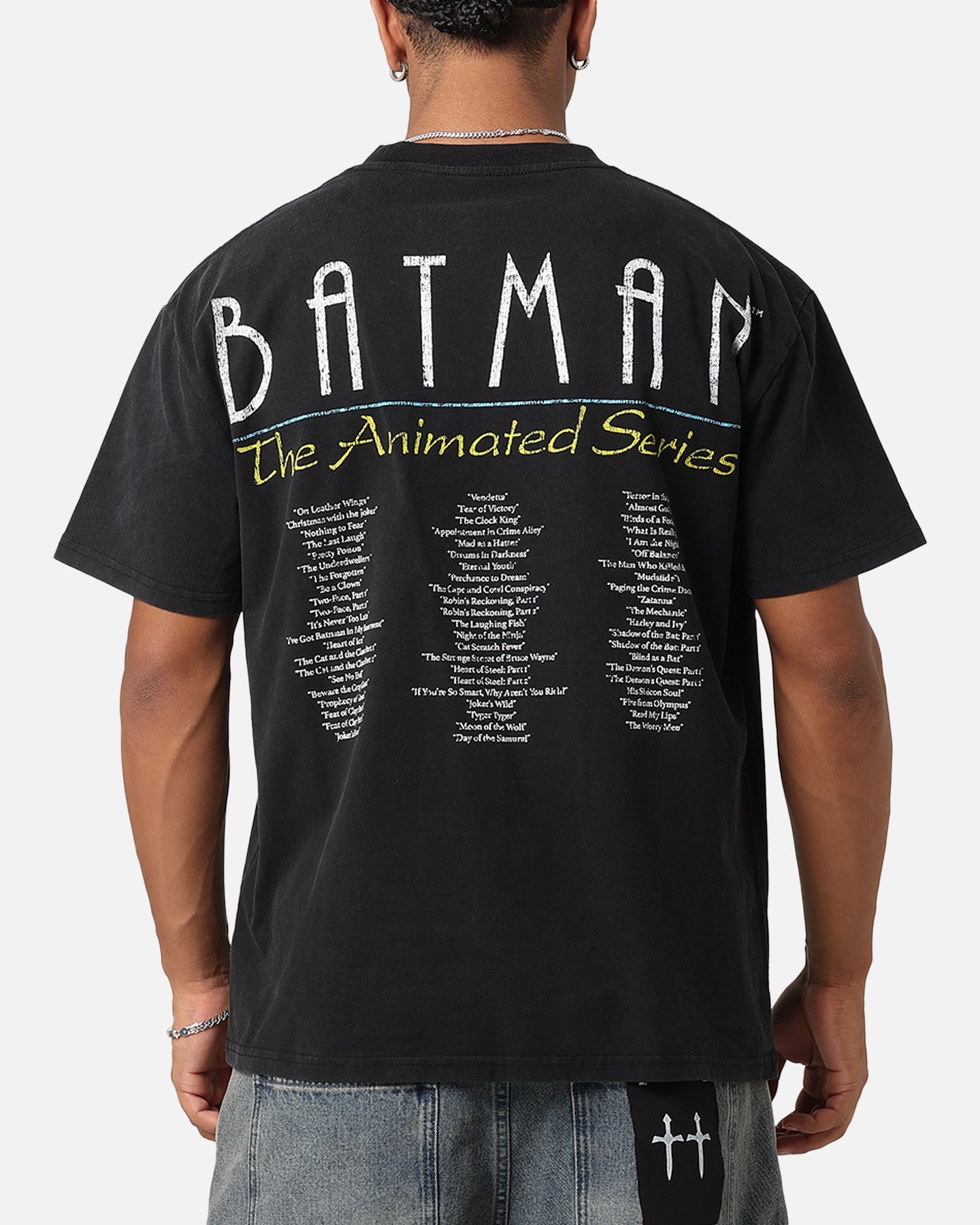 Vintage 1993 Batman Heavy T-Shirt by American Thrift X DC - Black Graphic Tee for Men, Superhero Fan Gift, Casual Wear & Cosplay Costume