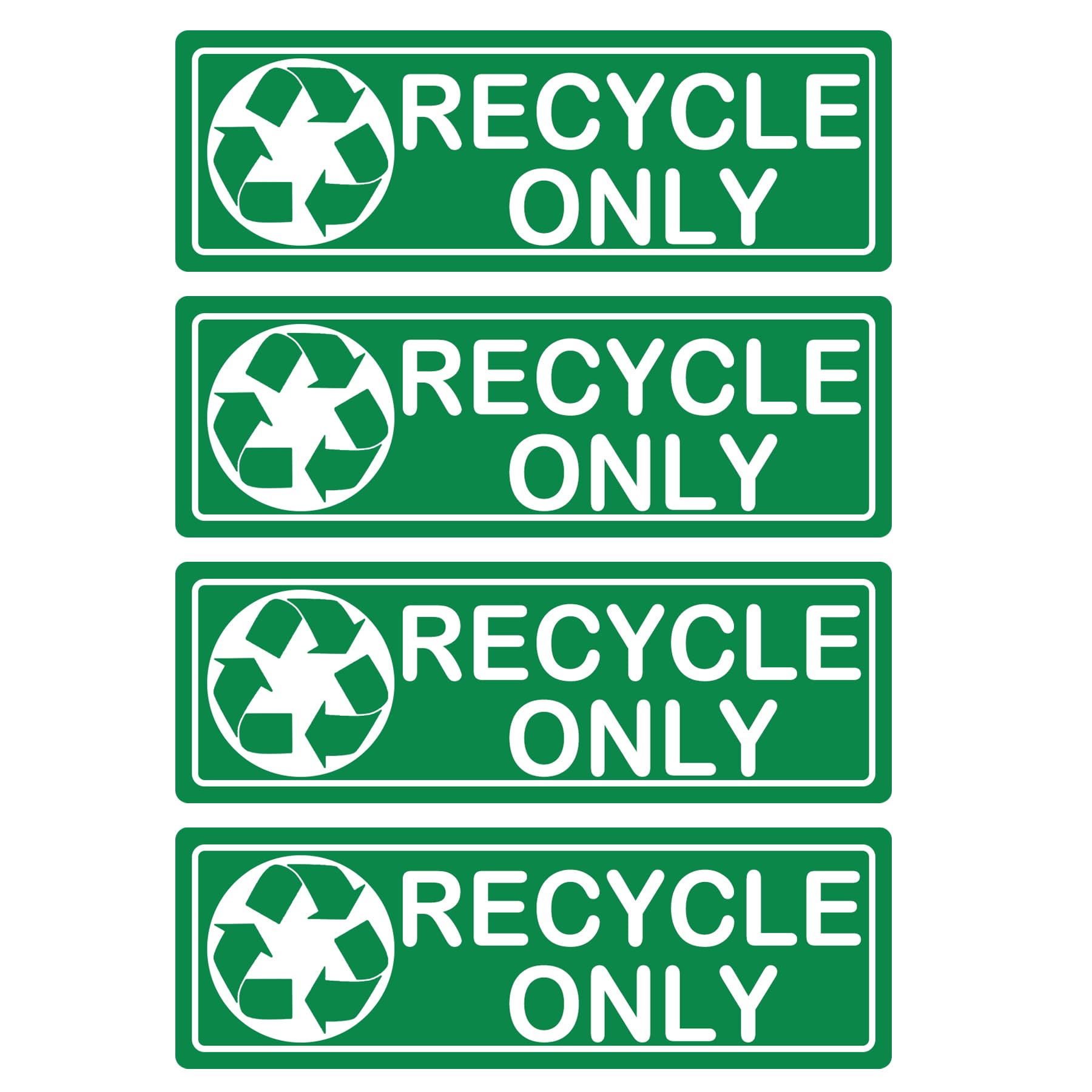 12-Pack 2x6 Inch Recycle Stickers for Outdoor Trash Cans - Waterproof Vinyl Decals with Strong Adhesive for Garbage Bins, Recycling Bins & Waste Containers - Perfect for Home, Office & Public Spaces