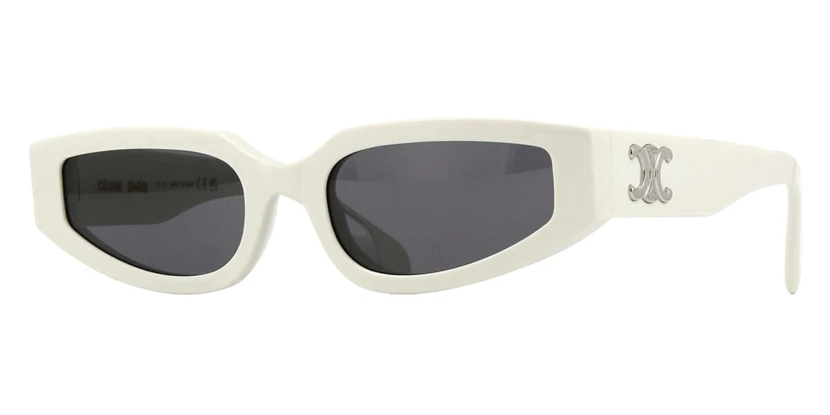 Celine CL40269U Triomphe White Sunglasses for Women - Luxury Designer UV Protection Shades - Perfect for Beach, Travel & Fashion Outfits