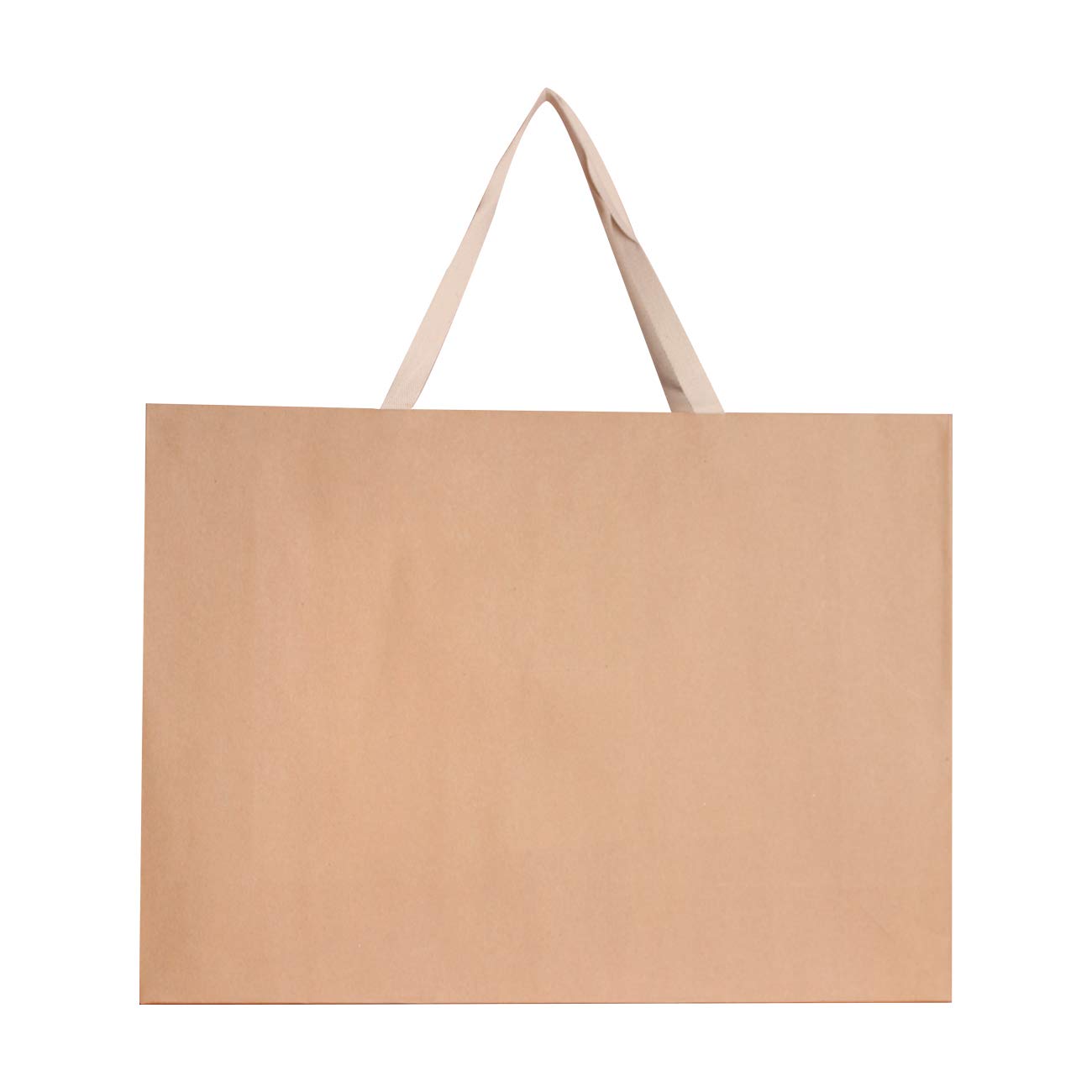 6-Pack Extra Large Natural Brown Paper Gift Bags - 21.7x6.1x15.7 Inches | Jumbo Sturdy Durable Shopping Bags for Parties, Weddings, Retail Packaging & Eco-Friendly Gifting