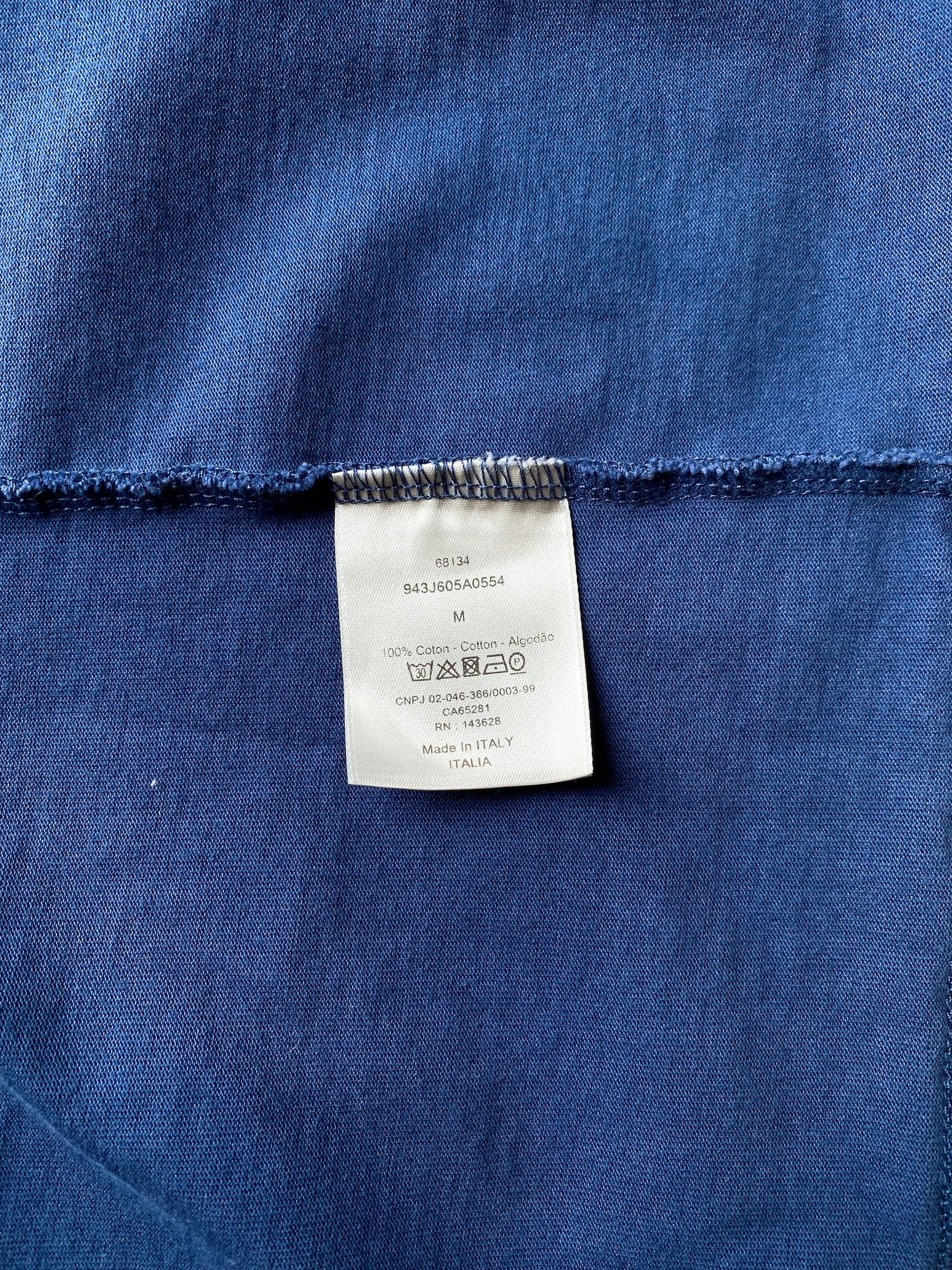 Dior Blue CD Icon Embroidered Logo T-Shirt for Men - Luxury Cotton Crewneck Tee for Casual Wear & Street Style Fashion