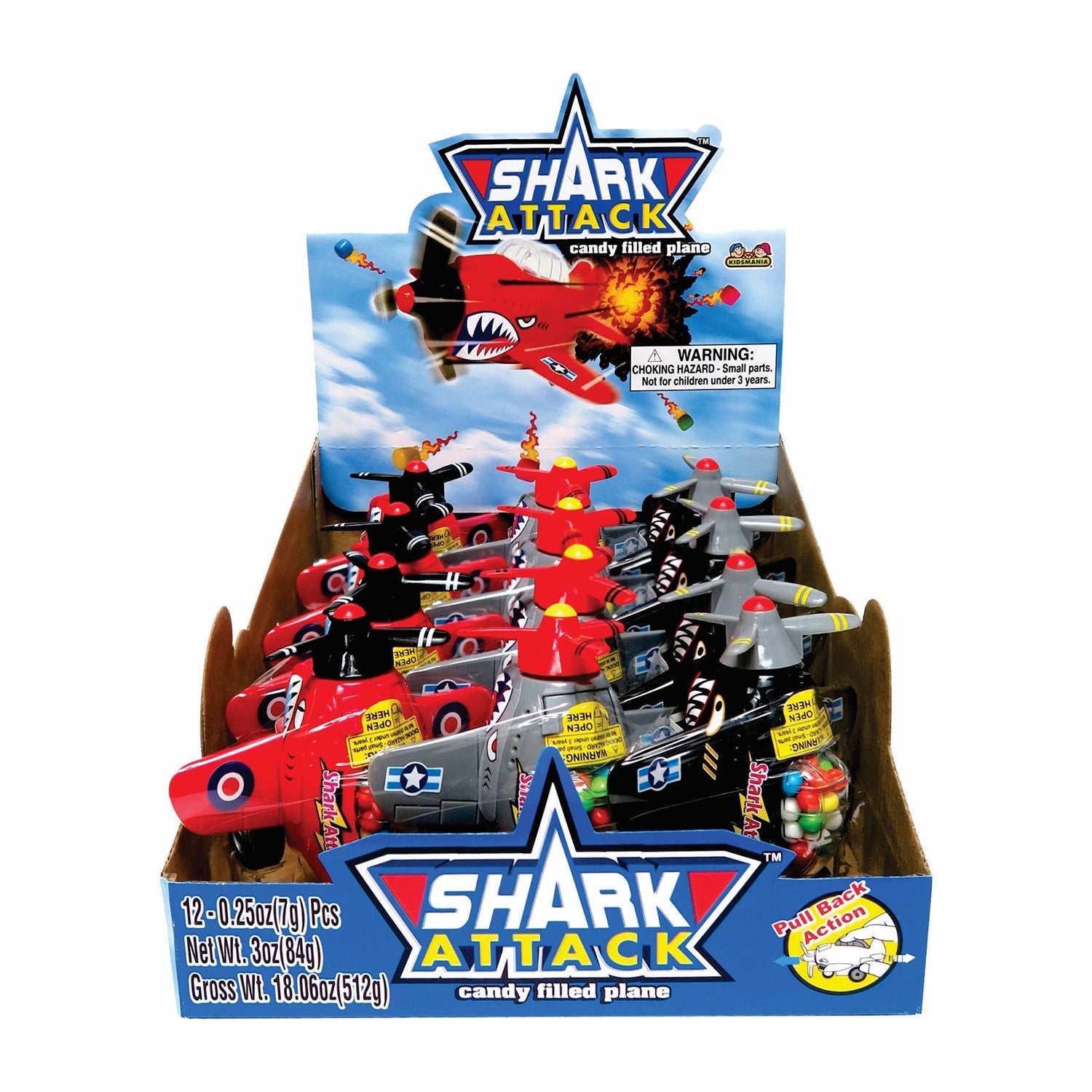 Kidsmania Shark Attack Airplane Toy Set - 12-Piece Playset for Kids | Perfect for Birthday Gifts, Pool Parties & Imaginative Play