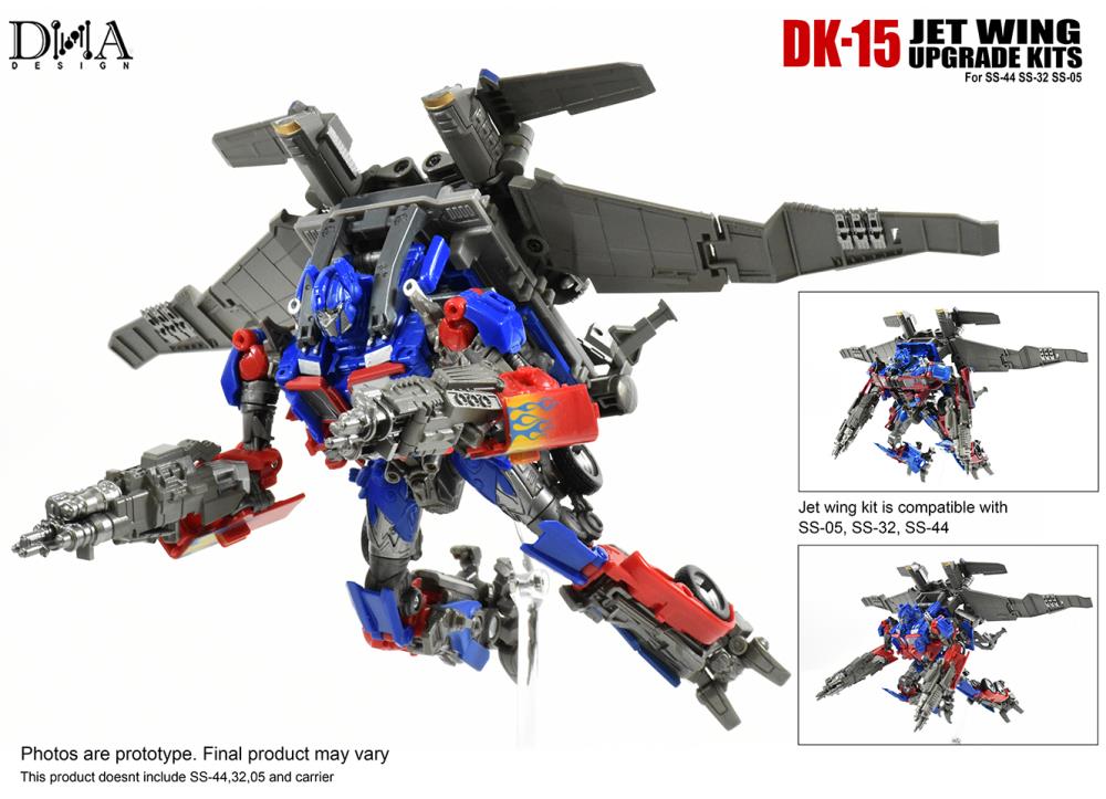 DNA Design DK 15 Jet Wing Upgrade Kit Deluxe Edition for Transformers Studio Series Optimus Prime - Enhance Your Collectible Figure Display & Battle Scenes