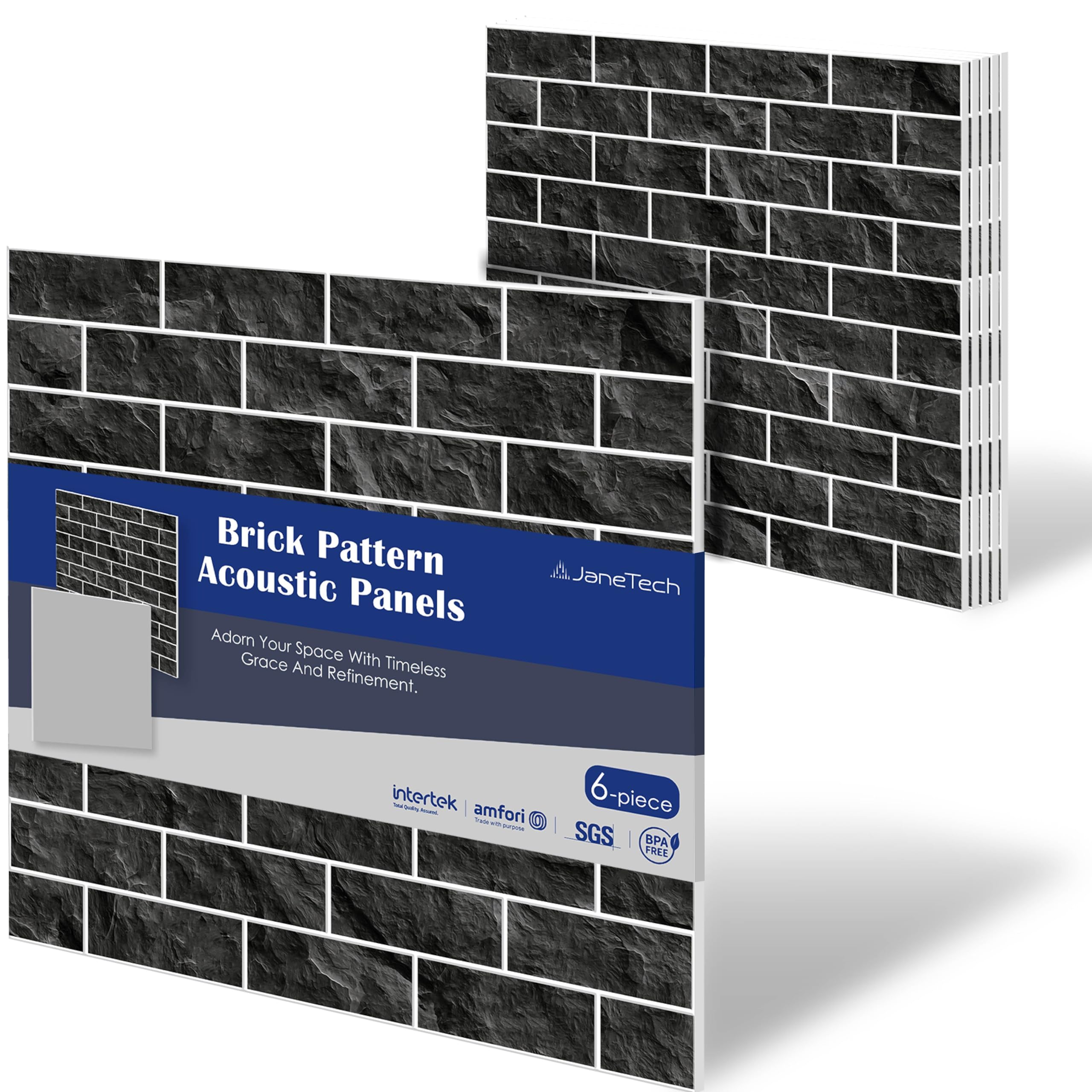 6-Pack Acoustic Wall Panels 72x48 Inch - Soundproof Foam Panels for Noise Reduction, Home Studio & Office Sound Absorption with Nano Adhesive - Perfect for Recording Studios, Home Theaters, Podcast Rooms & Conference Rooms