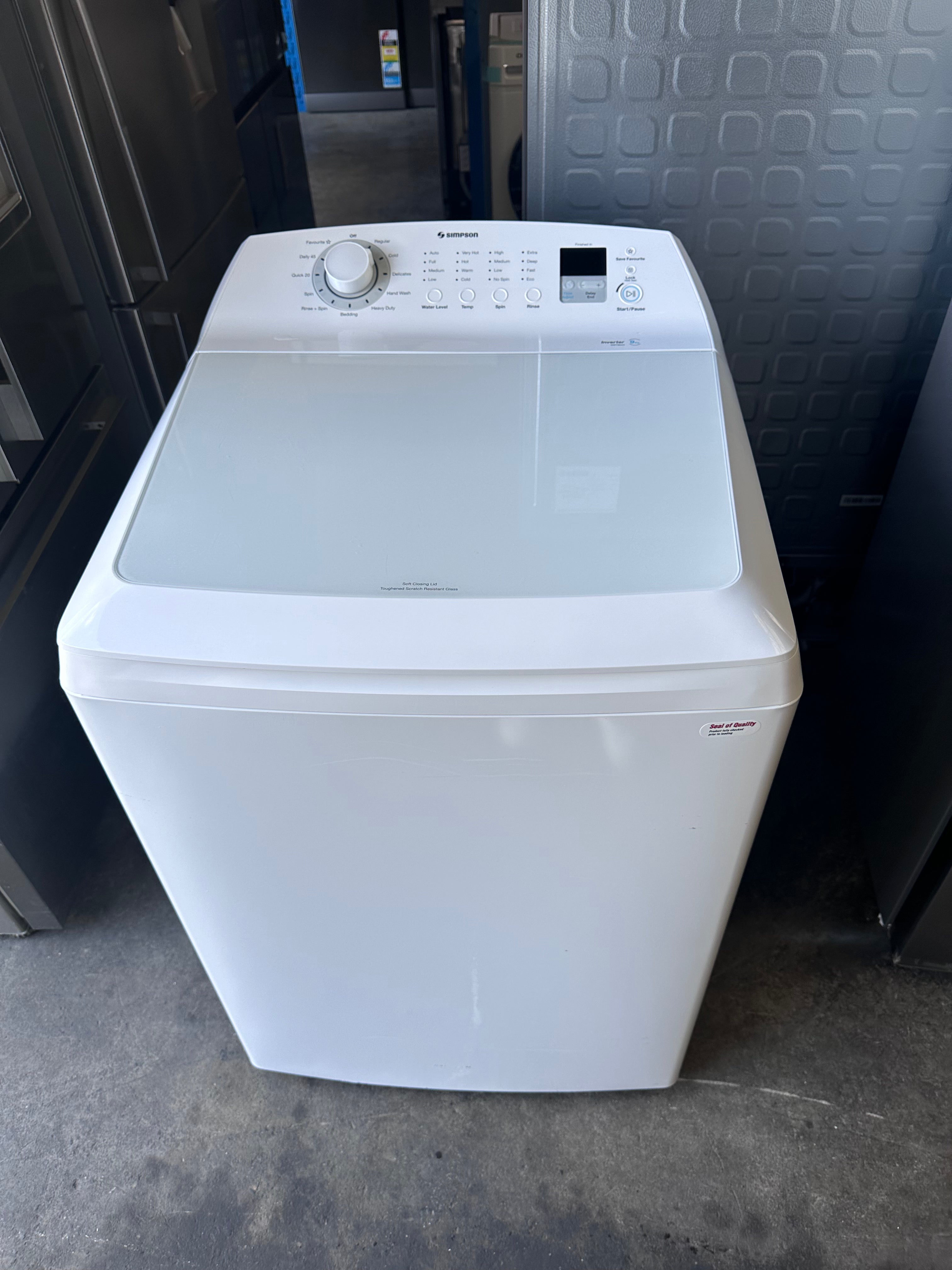 Refurbished Simpson 9kg Top Load Washing Machine - Energy Efficient Laundry Solution for Small Apartments & Dorms