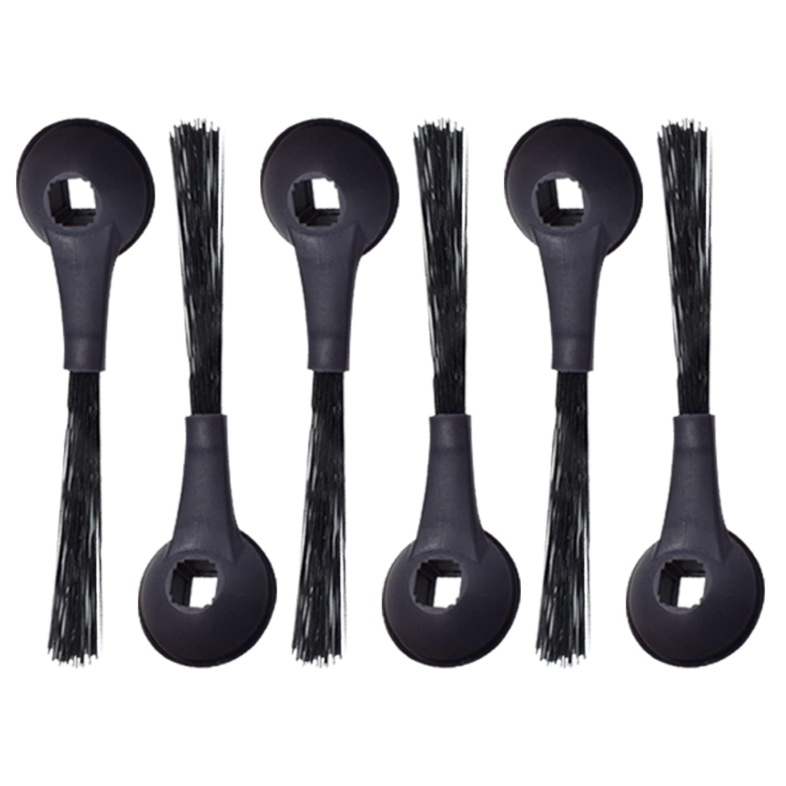 Kingsea 6 Pack Side Brushes - Compatible Replacement for Shark IQ RV1001AE RV101 Vacuum Cleaner - Durable Vacuum Accessories Kit (Black) - Perfect for Deep Cleaning Carpets & Hard Floors