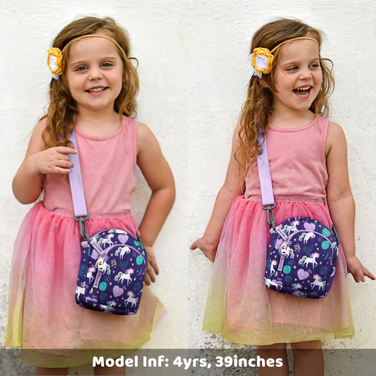 Choco Mocha Girls Crossbody Purse for Toddlers & Kids Ages 2-8 | Adjustable Strap Cute Little Handbag for School, Playdates & Special Occasions