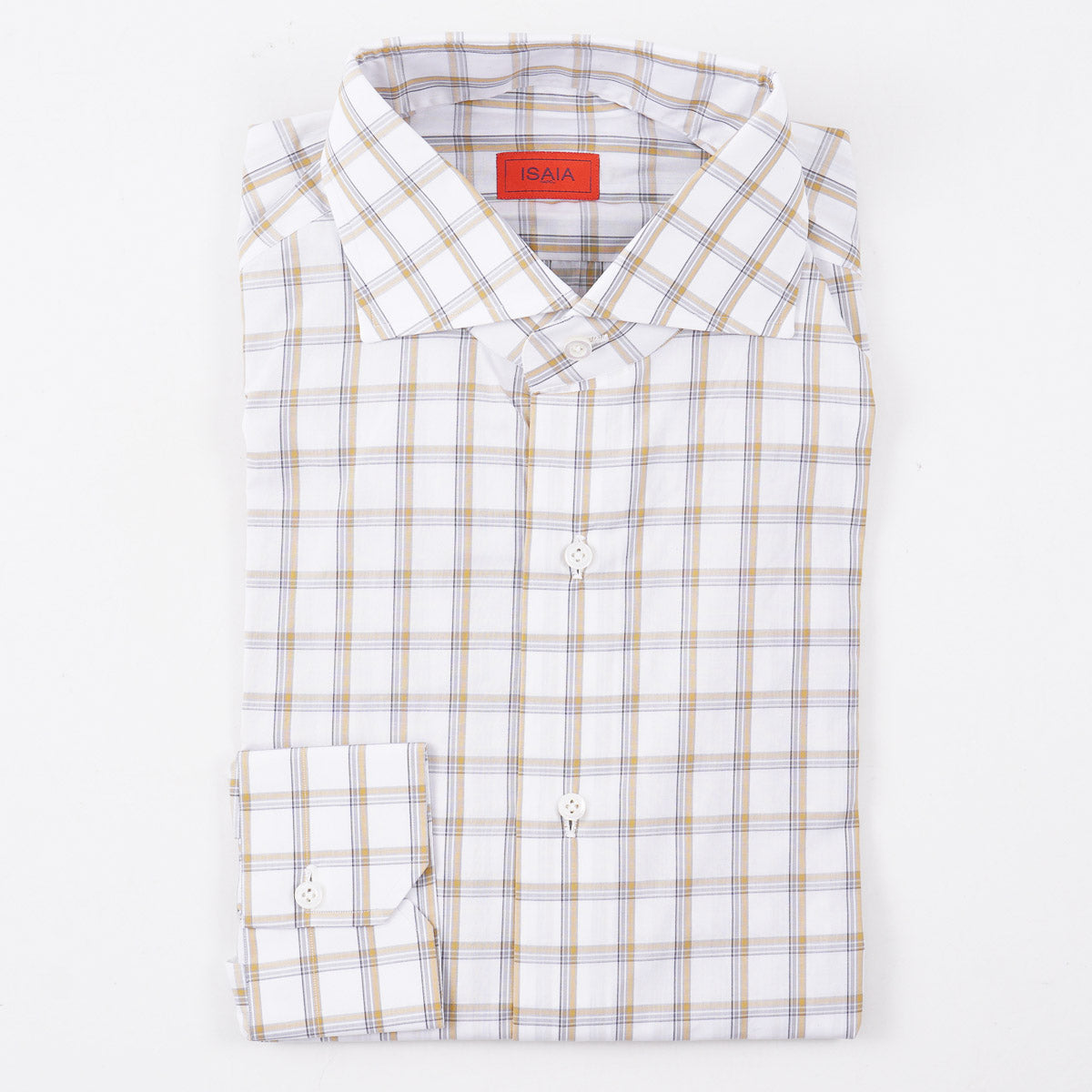 Isaia 'Italia' Regular Fit Cotton Shirt for Men | Premium Italian Dress Shirt | Business Casual & Formal Wear | Office, Wedding & Special Occasions
