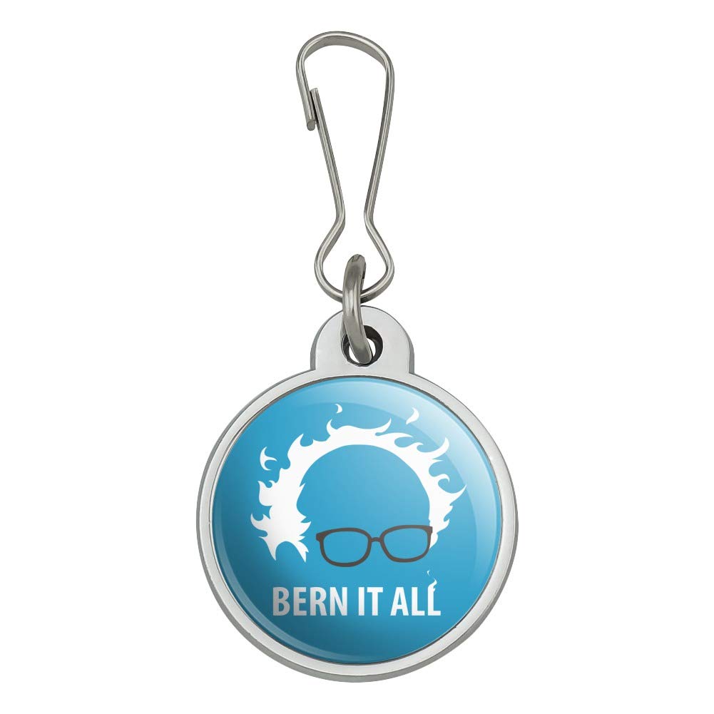 Bernie Sanders Burning Democrat Jacket Handbag Purse Luggage Backpack Zipper Pull Charm - Political Satire Accessories for Bags & Luggage - Perfect for Protests, Rallies & Political Events