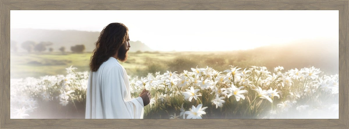 Consider The Lilies Large Wall Art - Elegant Floral Canvas Painting for Living Room, Bedroom & Office Decor - Perfect Gift for Home & Housewarming