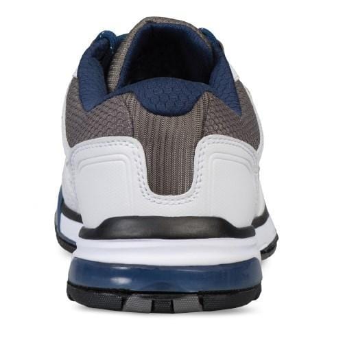 Men's Wide Boss Bowling Shoes - White/Navy/Grey - Comfortable & Durable for League Play & Tournaments