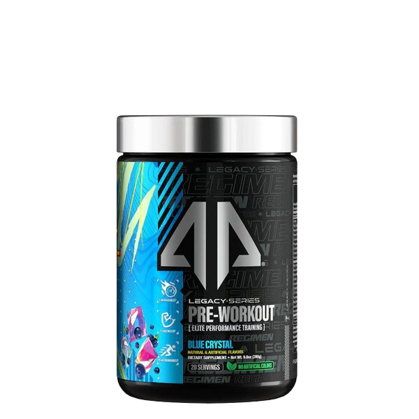 AP Sports Regimen Legacy Series Pre Workout Supplement - Blue Crystal Flavor 280g | Energy Boost for Gym & Fitness Training