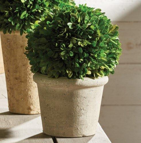 Artificial Boxwood Topiary Ball in Decorative Pot - Realistic Faux Greenery for Home, Office, and Garden Decor