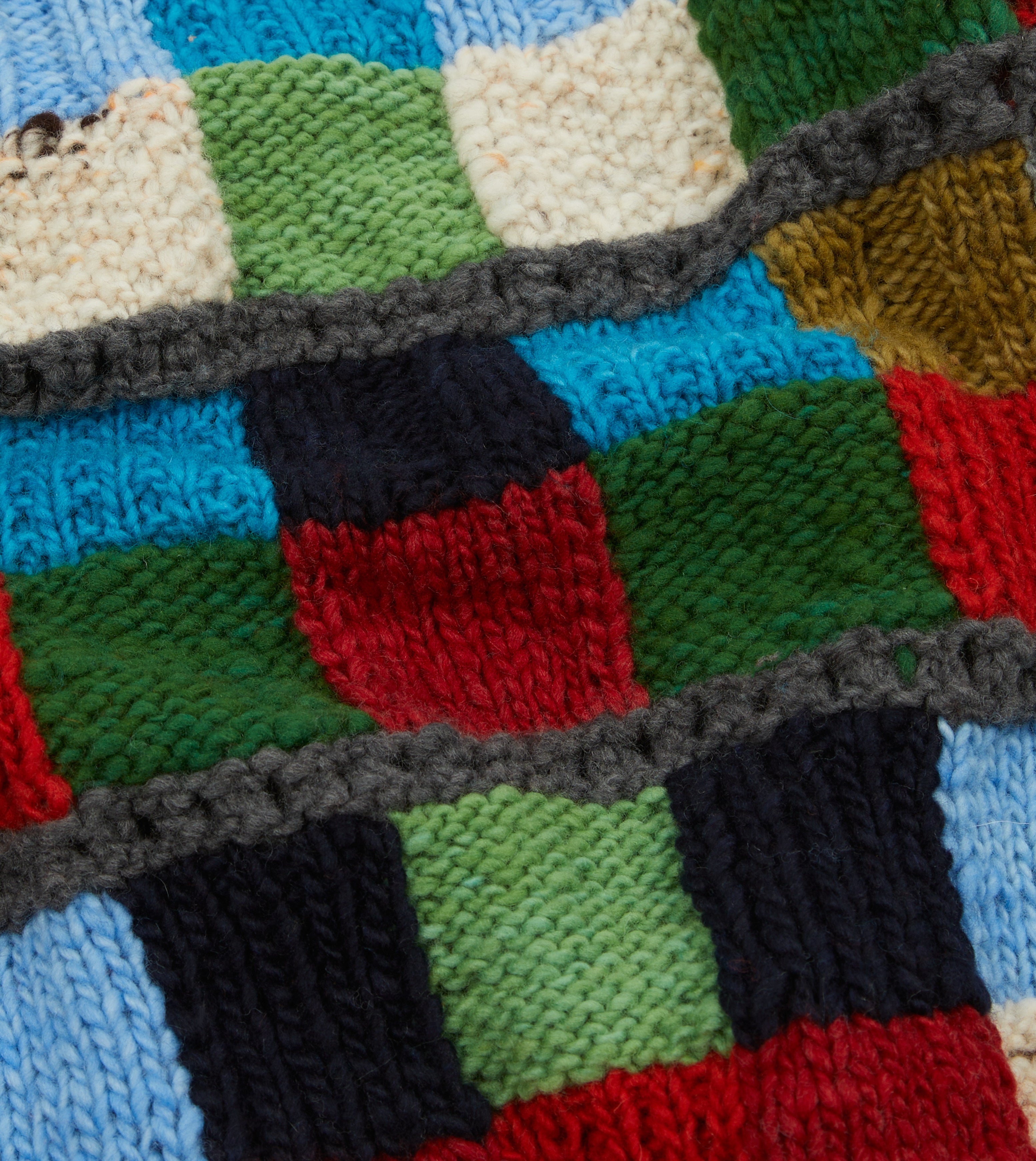 Drake's Patchwork Merino Wool Jumper - Premium Knit Sweater for Men - Cozy Winter Fashion for Casual & Office Wear