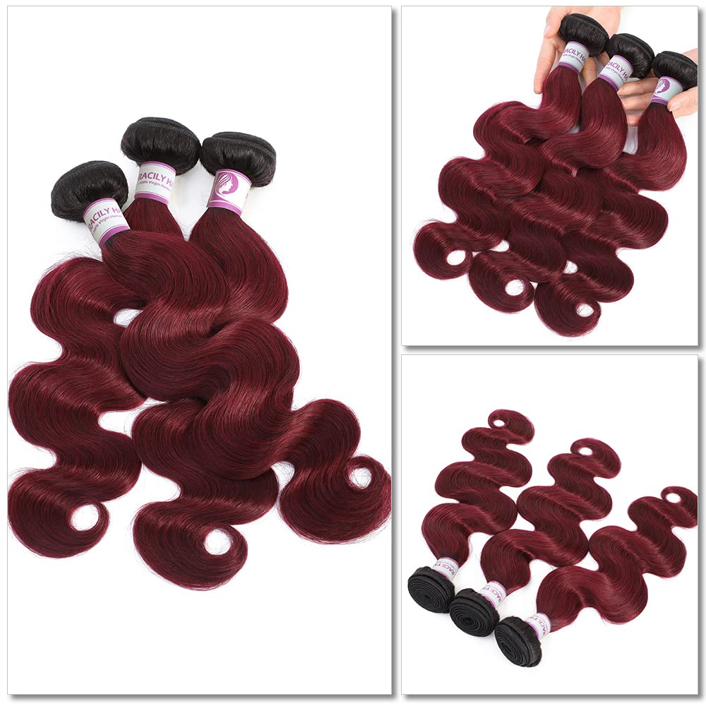 Brazilian Ombre Body Wave Human Hair Bundles 18