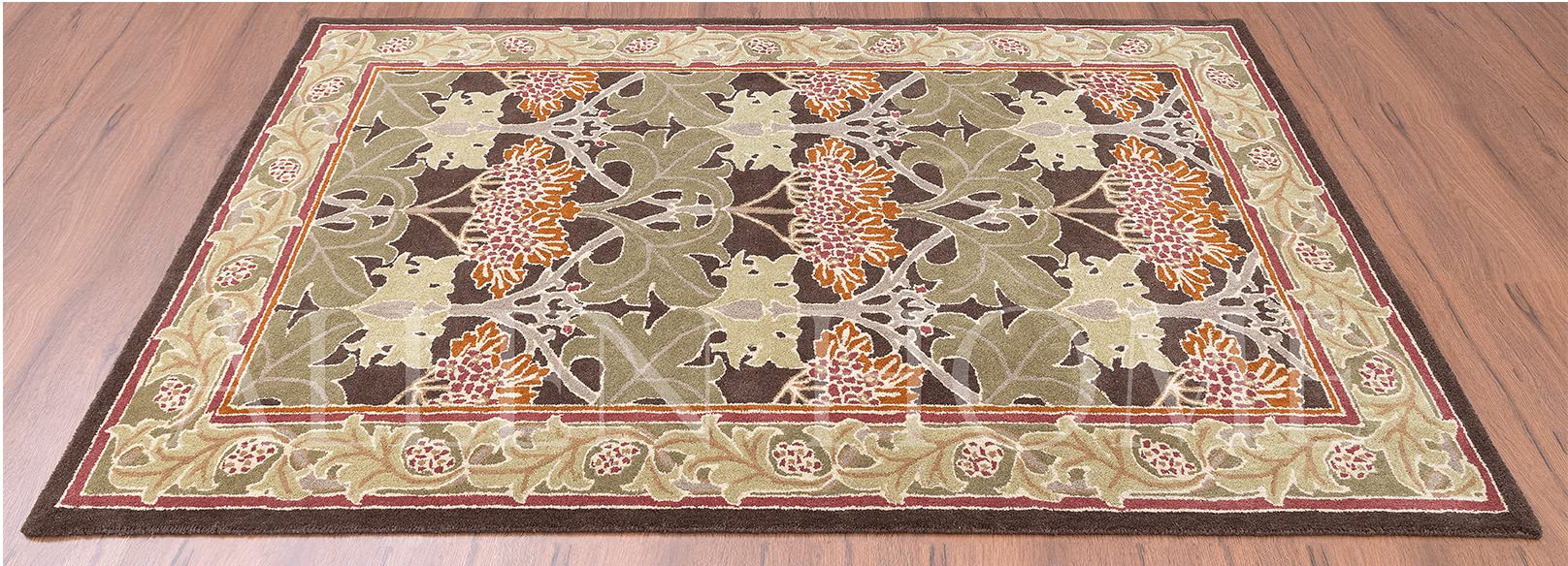 Hand Tufted Traditional Wool Area Rugs by Allen Home - 100% Natural Wool, Durable & Soft - 8'x10' Living Room, Dining Room, Bedroom Rug - Mariya Green - Perfect for Cozy Home Decor & High Traffic Areas