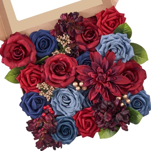 Burgundy Navy Dahlia